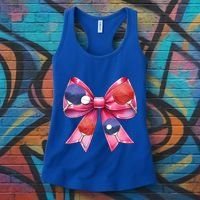 Coquette Bow Table Tennis Ping Pong Mothers Day Ribbon Mom Gift Women's Tank Top thumb 3