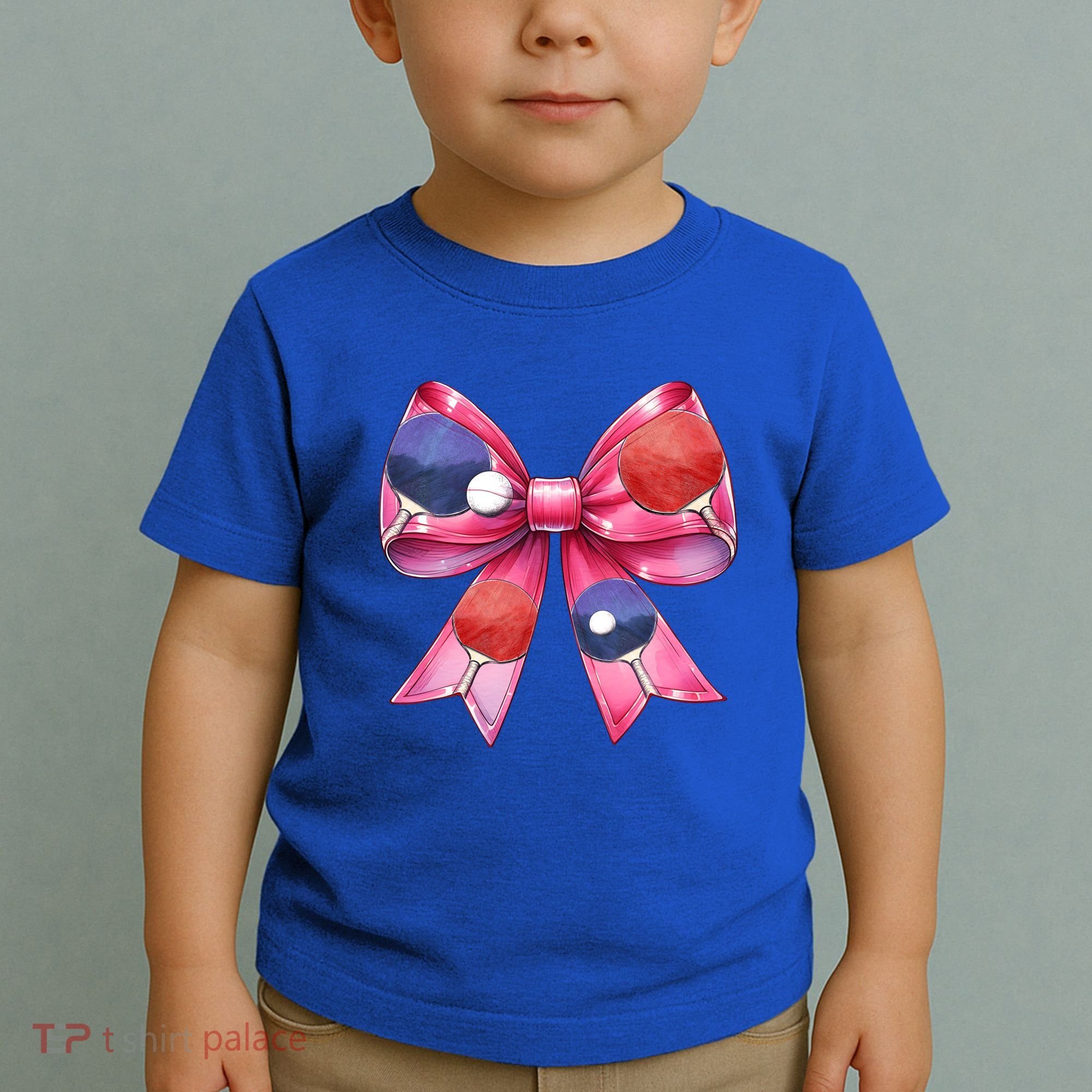 Coquette Bow Table Tennis Ping Pong Mothers Day Ribbon Mom Gift Toddler T-Shirt