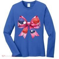 Coquette Bow Table Tennis Ping Pong Mothers Day Ribbon Mom Gift Women's Long Sleeve Shirt thumb 0