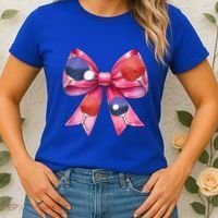 Coquette Bow Table Tennis Ping Pong Mothers Day Ribbon Mom Gift Women's T-Shirt thumb 2