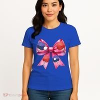 Coquette Bow Table Tennis Ping Pong Mothers Day Ribbon Mom Gift Women's T-Shirt thumb 4