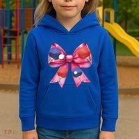 Coquette Bow Table Tennis Ping Pong Mothers Day Ribbon Mom Gift Kids Hoodie thumb 3