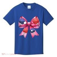 Coquette Bow Table Tennis Ping Pong Mothers Day Ribbon Mom Gift Kids T-Shirt thumb 0
