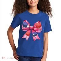 Coquette Bow Table Tennis Ping Pong Mothers Day Ribbon Mom Gift Kids T-Shirt thumb 2