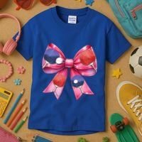 Coquette Bow Table Tennis Ping Pong Mothers Day Ribbon Mom Gift Kids T-Shirt thumb 3