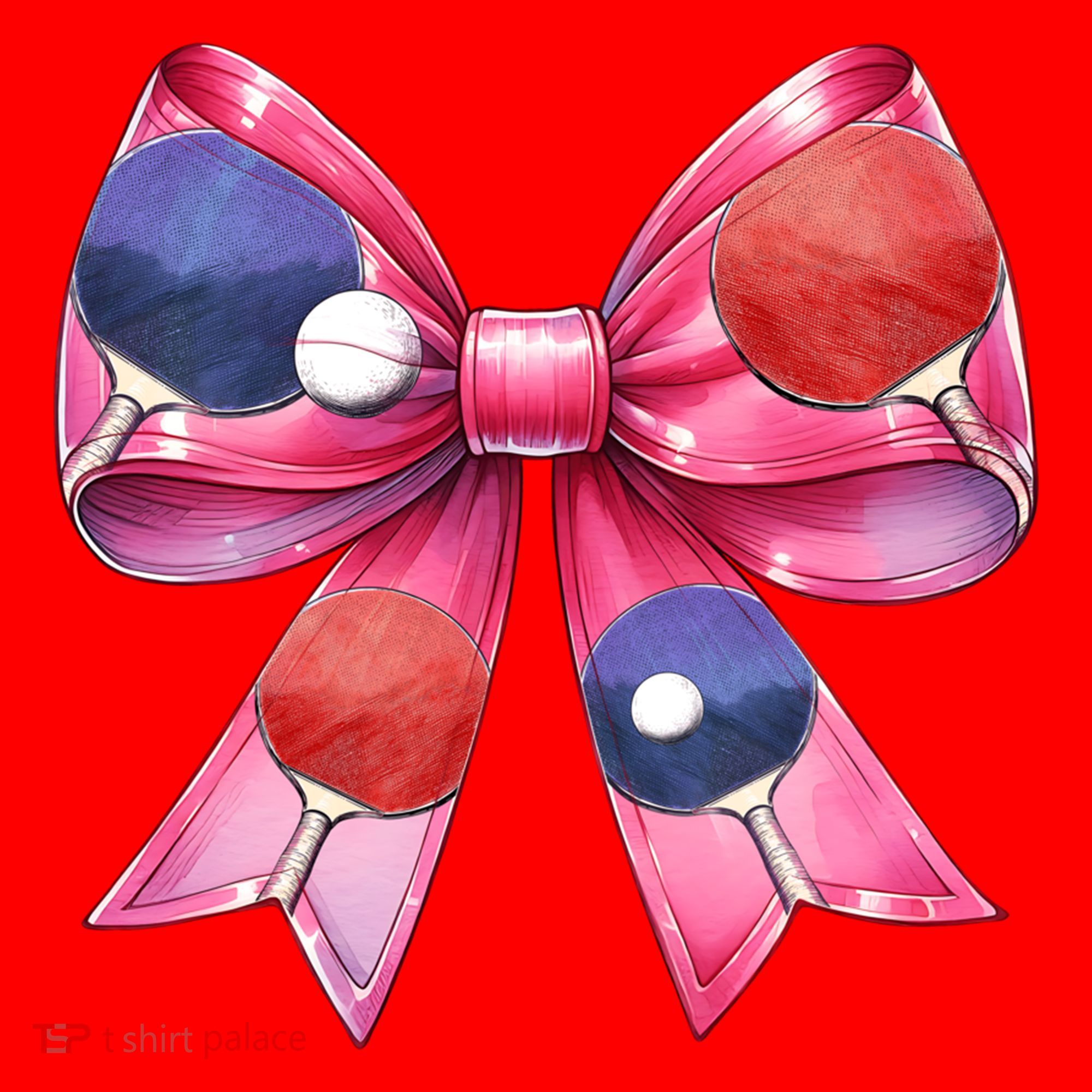 Coquette Bow Table Tennis Ping Pong Mothers Day Ribbon Mom Gift Santa Hat