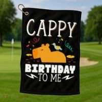 Cappy Birthday To Me Capy Birthday Golf Towel thumb 1