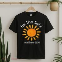 Christian Be The Light Bible Scripture Faith Quote Gifts T-Shirt thumb 2