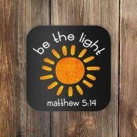 Christian Be The Light Bible Scripture Faith Quote Gifts Coaster thumb 0