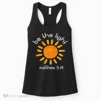 Christian Be The Light Bible Scripture Faith Quote Gifts Women's Tank Top thumb 0
