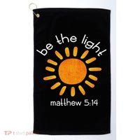 Christian Be The Light Bible Scripture Faith Quote Gifts Golf Towel thumb 0