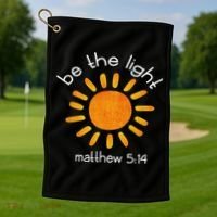 Christian Be The Light Bible Scripture Faith Quote Gifts Golf Towel thumb 1