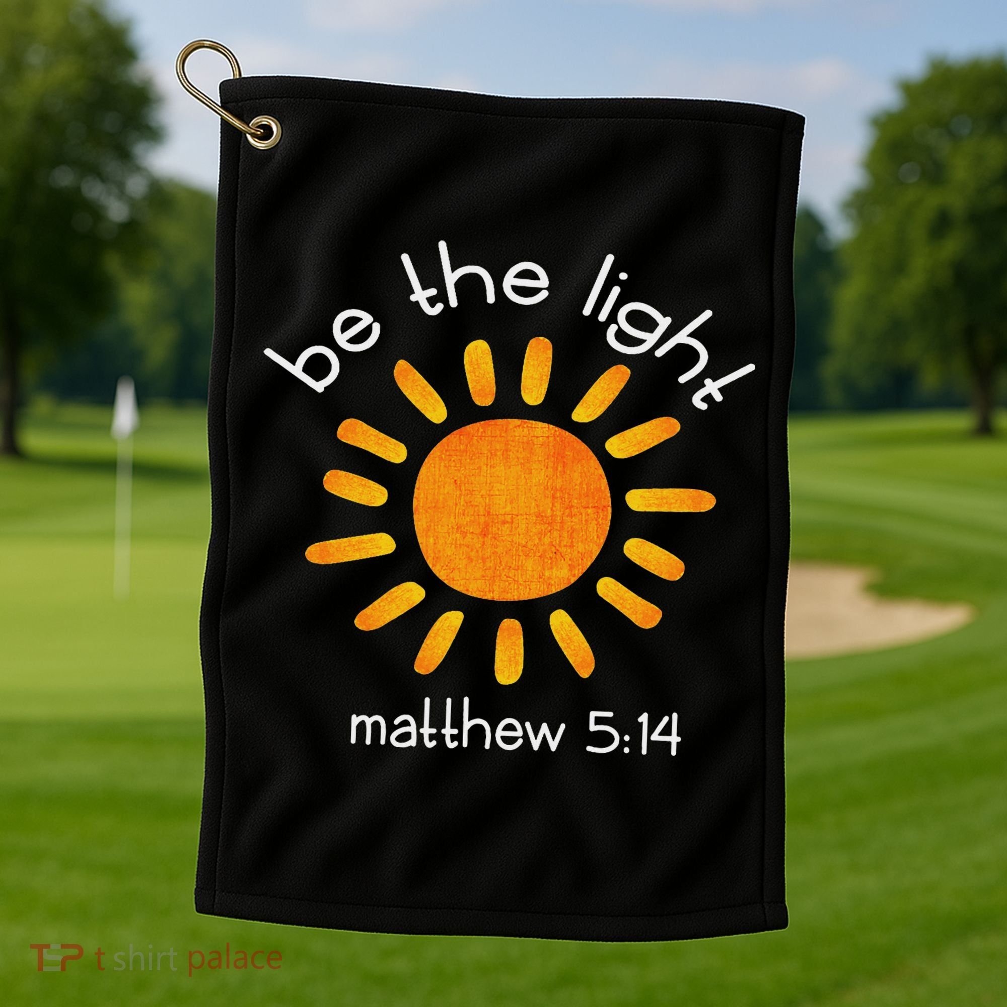 Christian Be The Light Bible Scripture Faith Quote Gifts Golf Towel