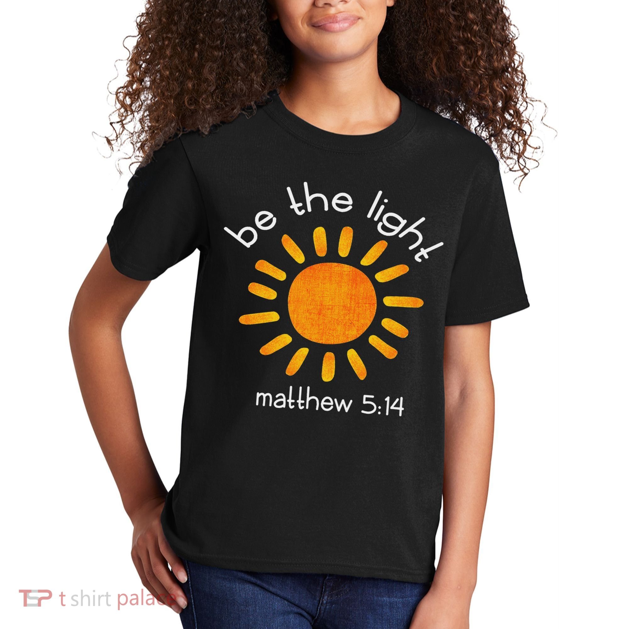 Christian Be The Light Bible Scripture Faith Quote Gifts Kids T-Shirt