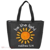 Christian Be The Light Bible Scripture Faith Quote Gifts Tote Bag thumb 0