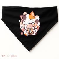 Cat Boba Tea Bubble Tea Anime Kawaii Neko USA-Made Doggie Bandana thumb 0