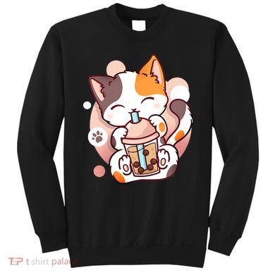 Cat Boba Tea Bubble Tea Anime Kawaii Neko Sweatshirt