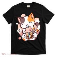 Cat Boba Tea Bubble Tea Anime Kawaii Neko T-Shirt thumb 0