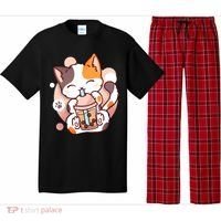Cat Boba Tea Bubble Tea Anime Kawaii Neko Pajama Set thumb 0