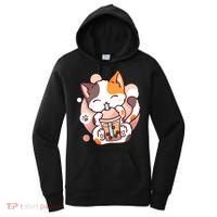 Cat Boba Tea Bubble Tea Anime Kawaii Neko Women's Hoodie thumb 0