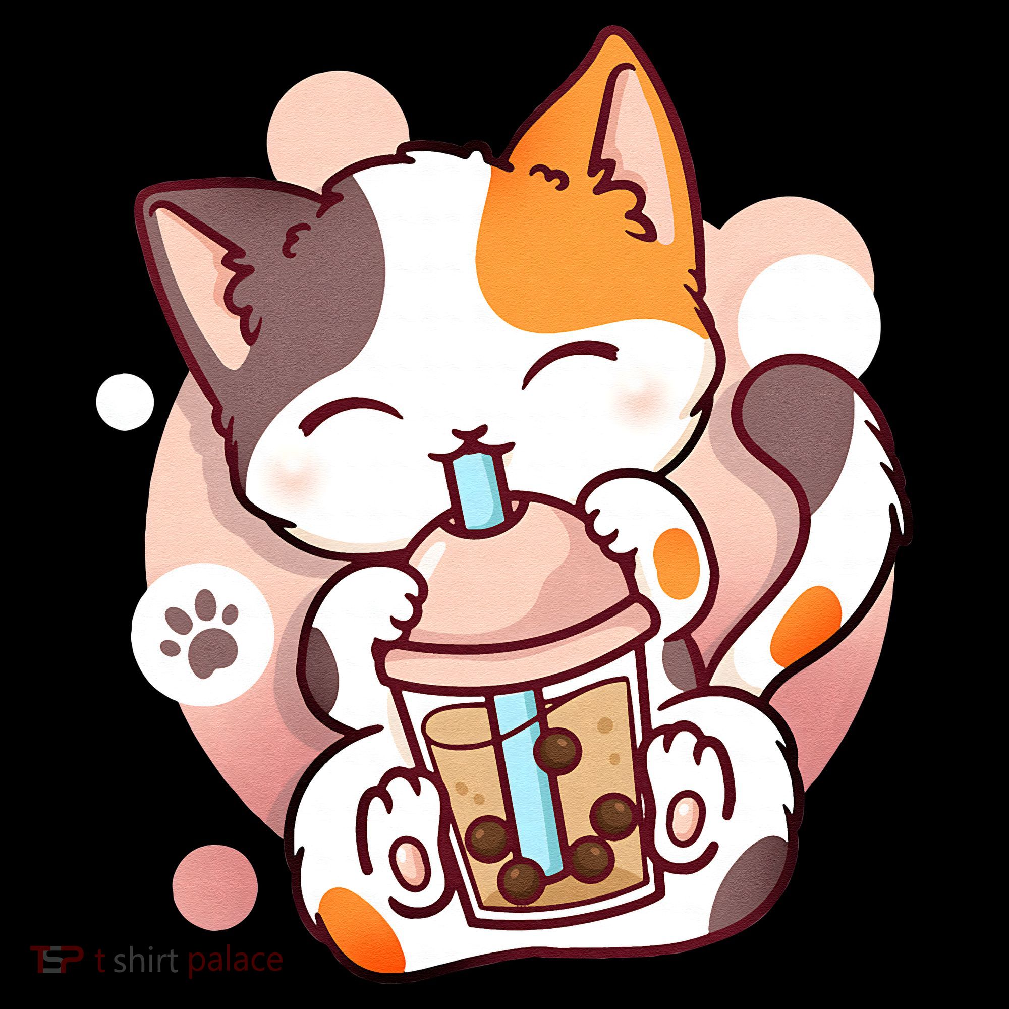 Cat Boba Tea Bubble Tea Anime Kawaii Neko Women's Hoodie