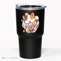 Cat Boba Tea Bubble Tea Anime Kawaii Neko Tumbler thumb 0
