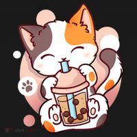 Cat Boba Tea Bubble Tea Anime Kawaii Neko Mousepad thumb 1