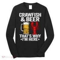 Crawfish & Beer Thats Why Im Here Crayfish Daddy Crawfish Long Sleeve Shirt thumb 0