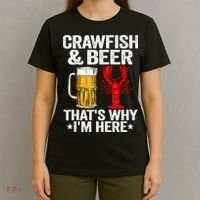 Crawfish & Beer Thats Why Im Here Crayfish Daddy Crawfish T-Shirt thumb 4