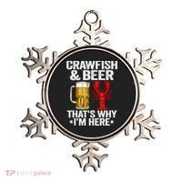 Crawfish & Beer Thats Why Im Here Crayfish Daddy Crawfish Ornament thumb 0