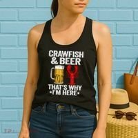 Crawfish & Beer Thats Why Im Here Crayfish Daddy Crawfish Women's Tank Top thumb 2
