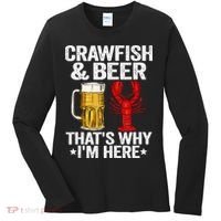 Crawfish & Beer Thats Why Im Here Crayfish Daddy Crawfish Women's Long Sleeve Shirt thumb 0