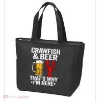 Crawfish & Beer Thats Why Im Here Crayfish Daddy Crawfish Tote Bag thumb 3