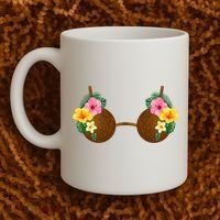 Coconut Bra Tiki Coffee Mug thumb 2