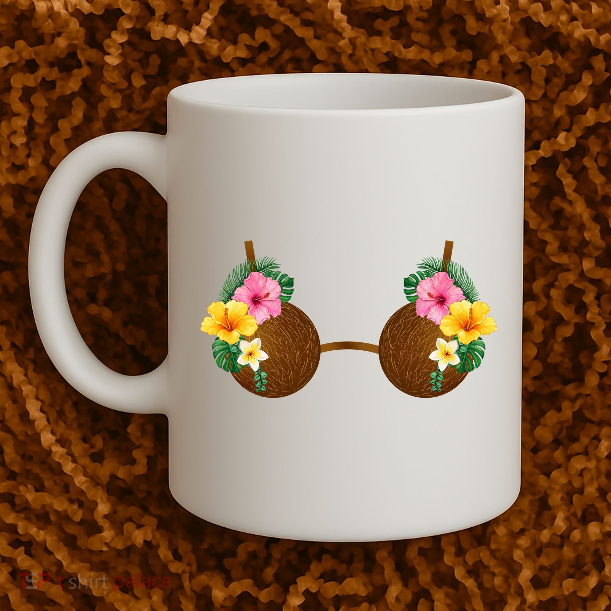 Coconut Bra Tiki Coffee Mug