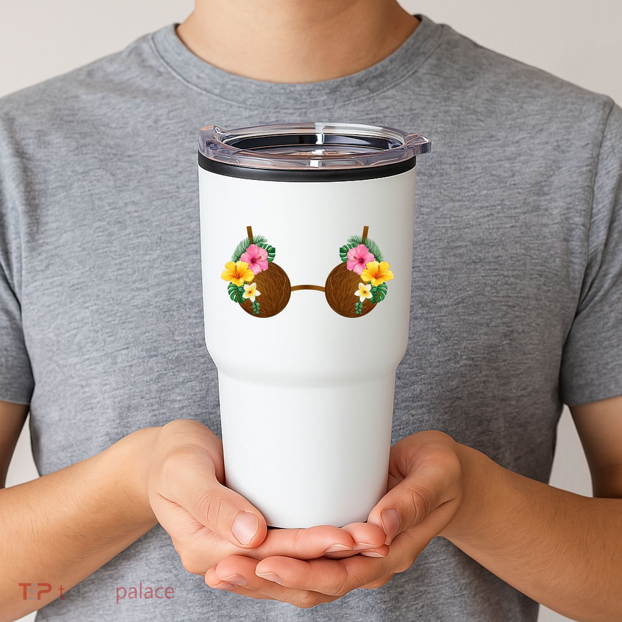 Coconut Bra Tiki Tumbler