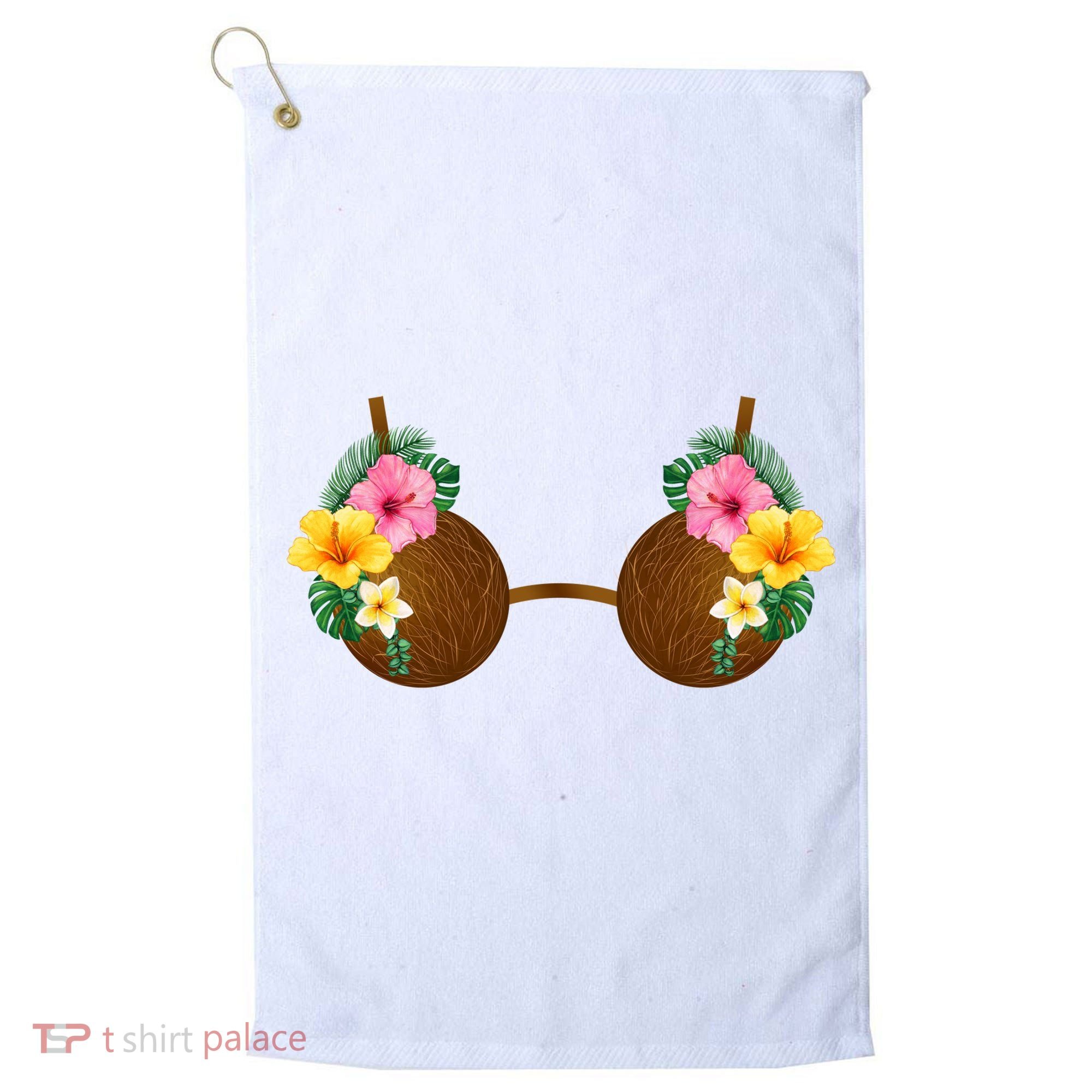 Coconut Bra Tiki Golf Towel