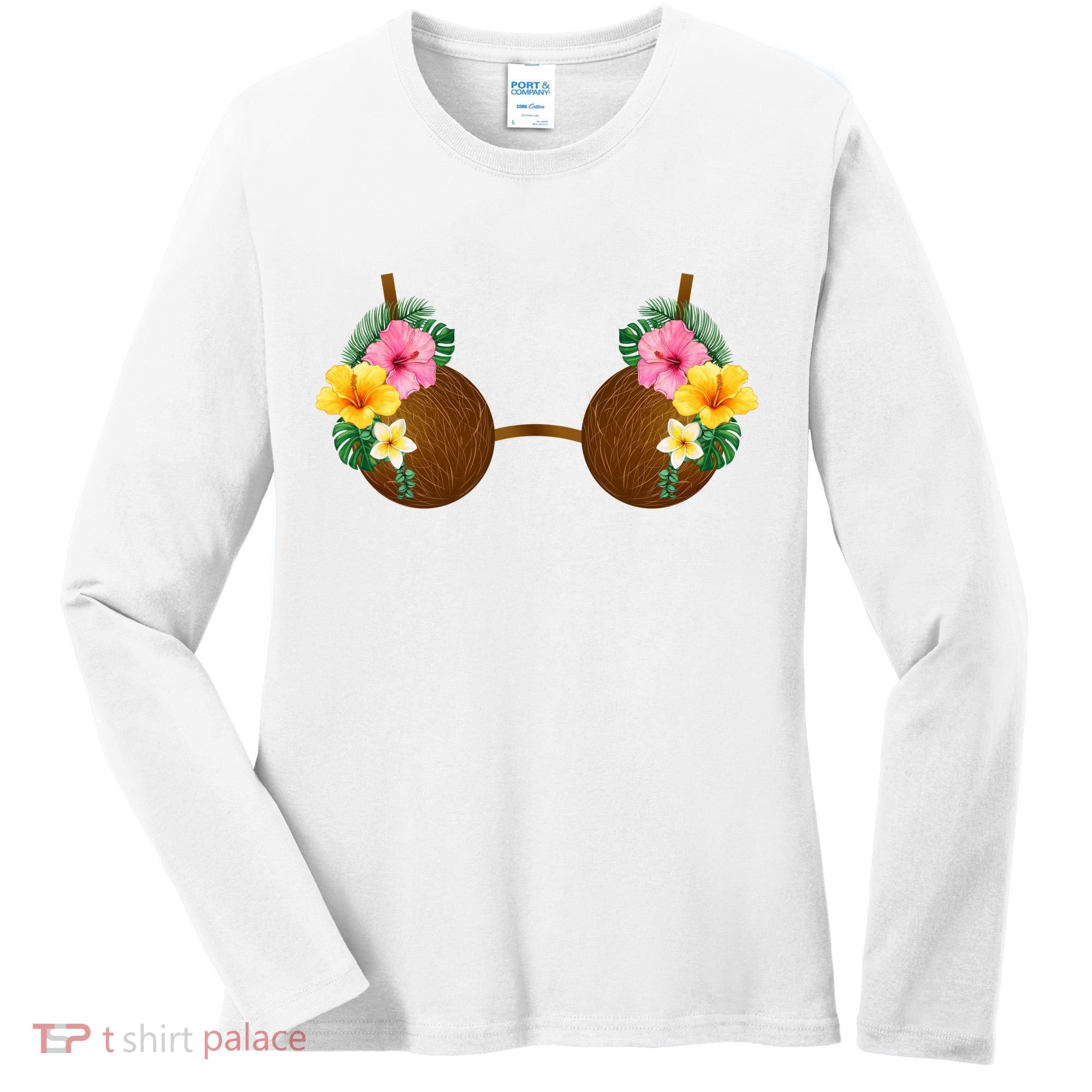 Coconut Bra Tiki Women's Long Sleeve Shirt