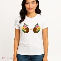 Coconut Bra Tiki Women's T-Shirt thumb 4