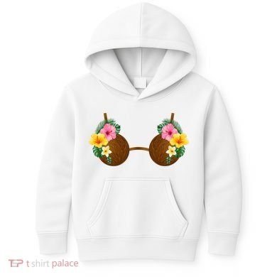 Coconut Bra Tiki Kids Hoodie