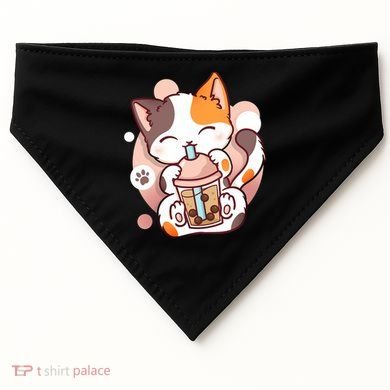 Cat Boba Tea Bubble Tea Anime Kawaii Neko USA-Made Doggie Bandana