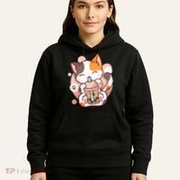 Cat Boba Tea Bubble Tea Anime Kawaii Neko Hoodie thumb 5