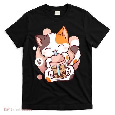 Cat Boba Tea Bubble Tea Anime Kawaii Neko T-Shirt