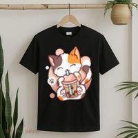 Cat Boba Tea Bubble Tea Anime Kawaii Neko T-Shirt thumb 2