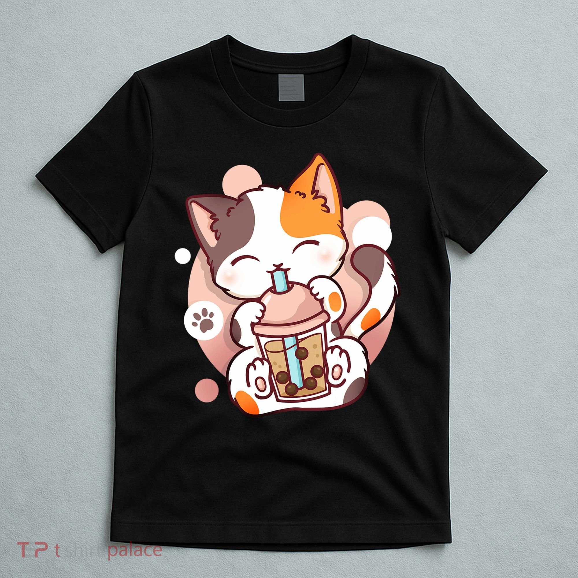 Cat Boba Tea Bubble Tea Anime Kawaii Neko T-Shirt