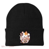 Cat Boba Tea Bubble Tea Anime Kawaii Neko Beanie thumb 0