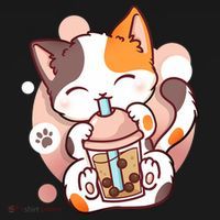 Cat Boba Tea Bubble Tea Anime Kawaii Neko Women's Tank Top thumb 5