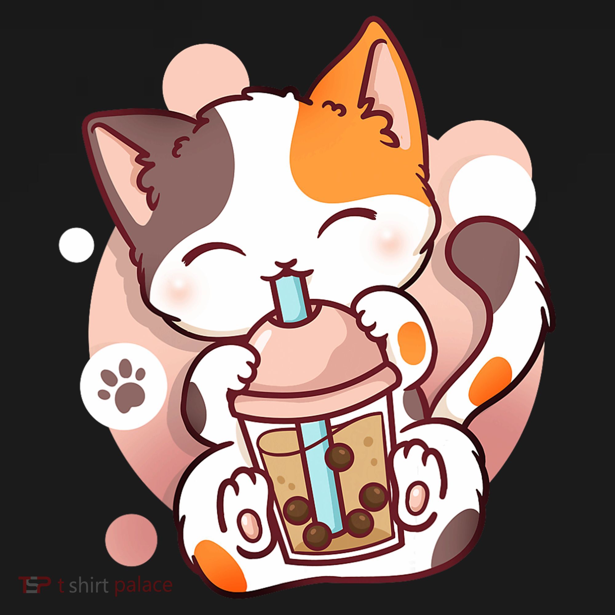 Cat Boba Tea Bubble Tea Anime Kawaii Neko Women's Tank Top