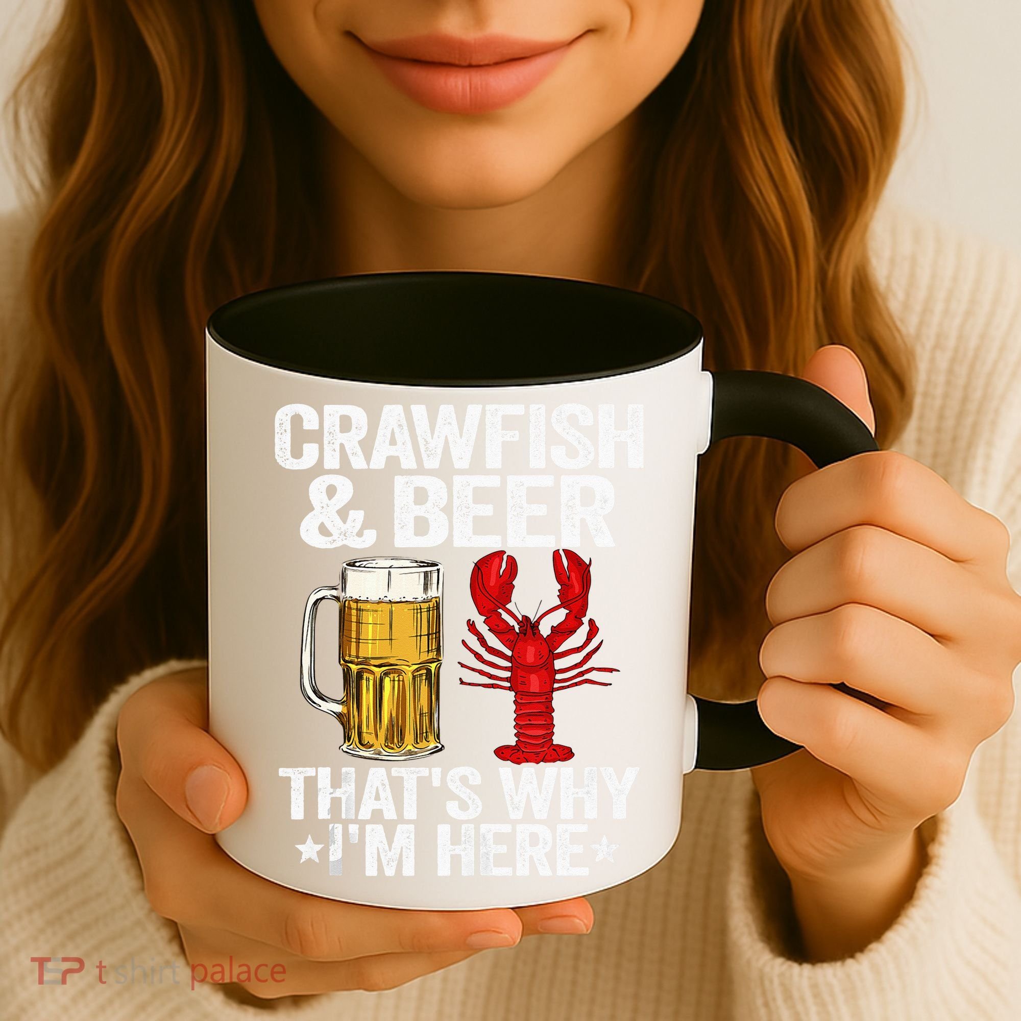 Crawfish & Beer That's Why I'm Here Crayfish Daddy Crawfish Coffee Mug