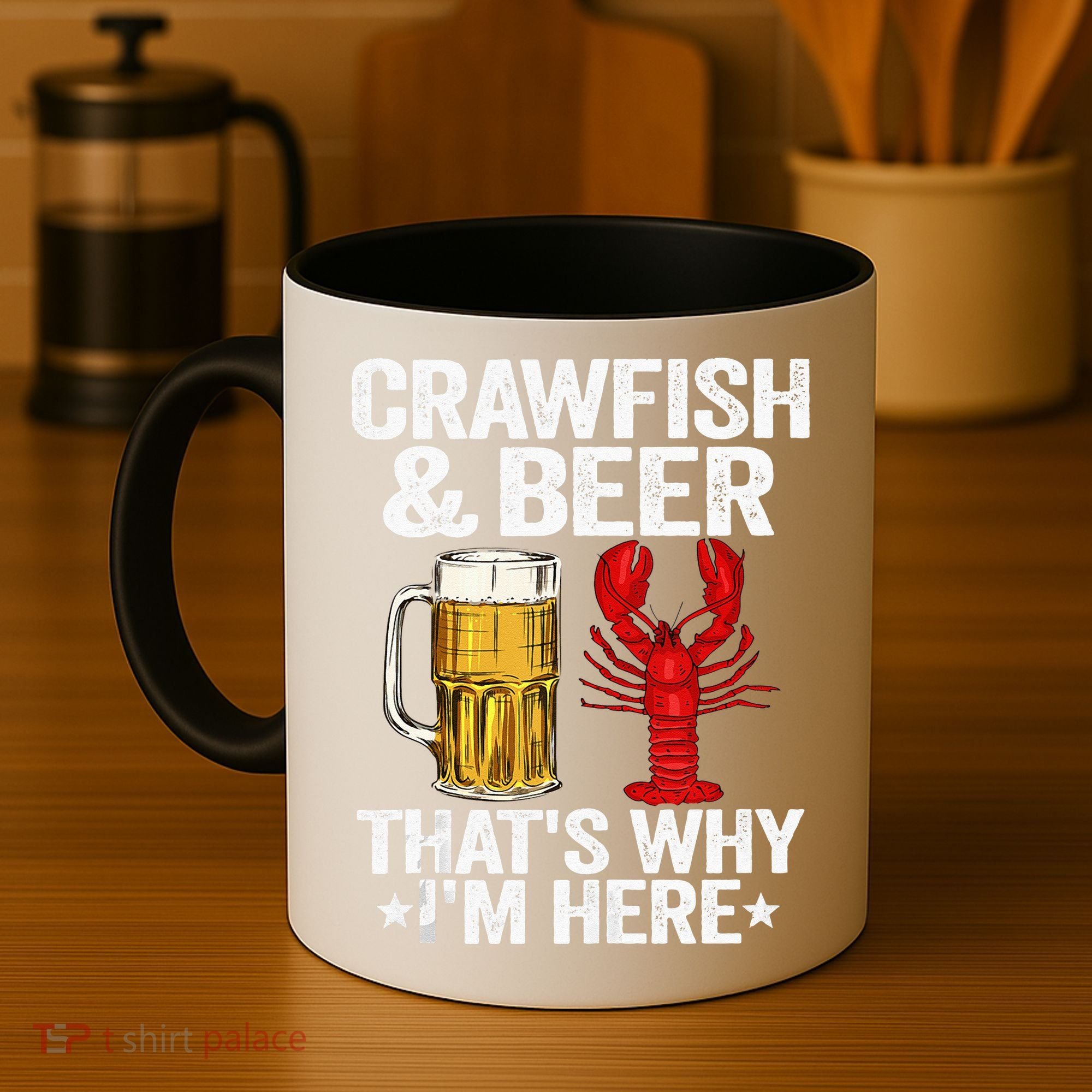 Crawfish & Beer That's Why I'm Here Crayfish Daddy Crawfish Coffee Mug